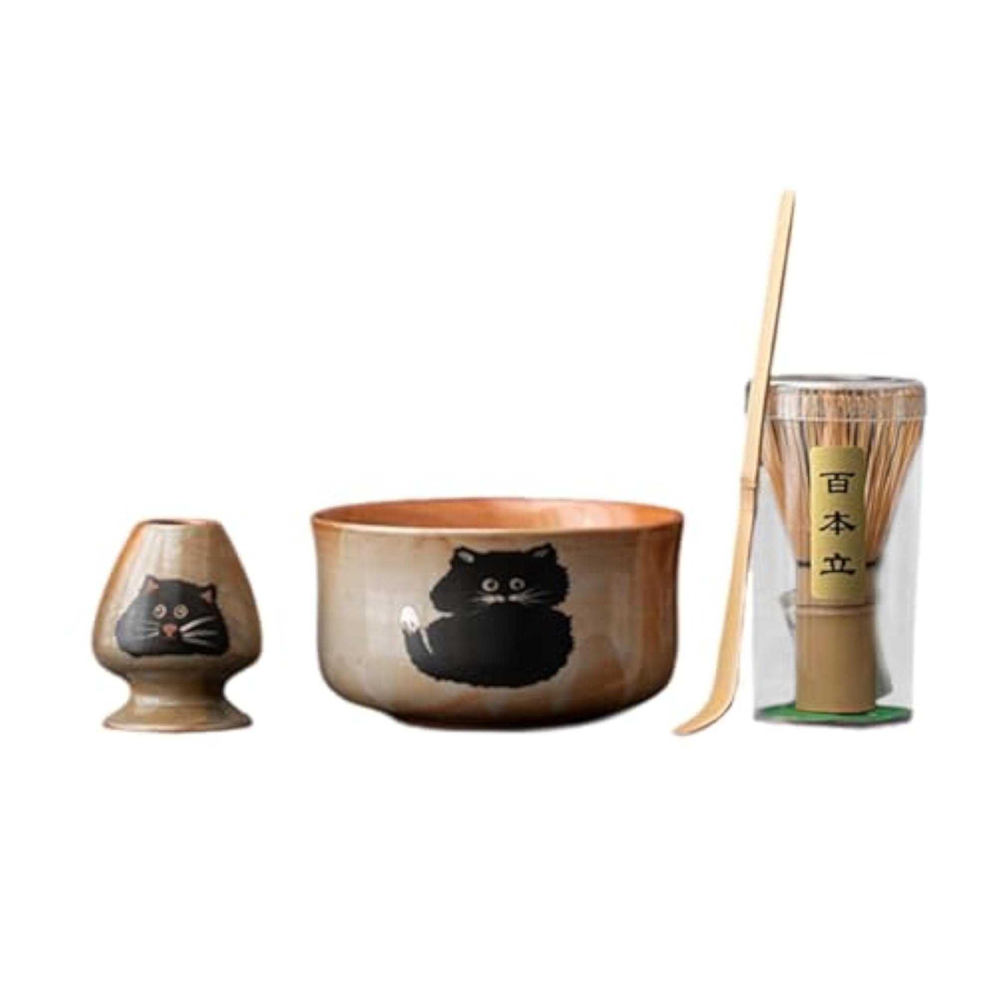 Unique Matcha Whisk Set with Handmade Bowl, Gift for Tea Lovers